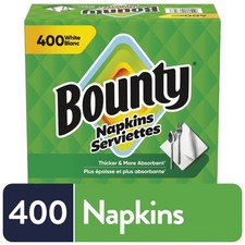 Paper Napkins, White, 400 Count
