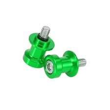 2pcs 8mm Green Aluminum Alloy Motorcycle CNC Swing Arm Spool Slider Stand