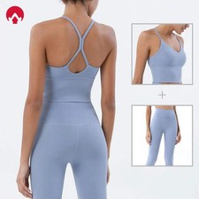 Women's Seamless 2-Piece Gym Set - Shockproof Sports Bra  Leggings