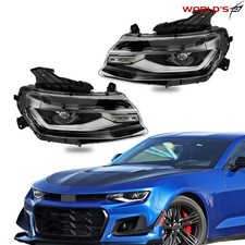 Headlight For Chevy Camaro 2016-2022 Hid Assembly Wled Drl Black Leftright
