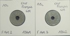 Lot 2x 10 centimes Etat Français 1941 et 1942 Grand Module, TTB+