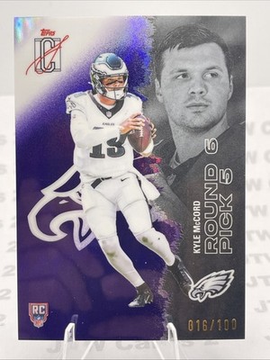 2025 Topps Signature Class #108 Kyle McCord Chrome Purple Refractor #/100