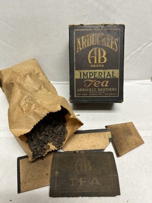 Vintage ARBUCKLES  IMPERIAL TEA In A Box 1 - 1/2 Oz
