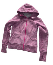 lululemon athletica Women s S Pink Scuba Full-Zip Fleece Hoodie w/ Pockets