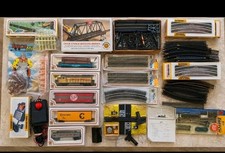 LOT Bachmann HO Train Track Cars Union Pacific Engine Bridge  Accessories