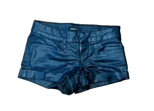 bebe Talla 24 Negro Cremallera, Mini Pantalones Cortos, Bolsillos Delanteros, Traseros Foto 2 de 4