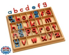 Elite Montessori Wooden Movable Alphabet with Box Preschool Spelling Learning