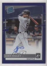 2020 Donruss Optic Rated Rookie Signatures Purple Prizm Jake Fraley Auto 1u6