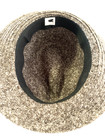 SOMETHING SPECIAL Hat Brown White Speckled Polyester Blend Fedora One Size — photo 7