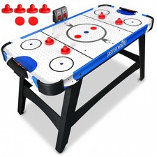 SereneLife 58in Powered Air Hockey Table Upgraded 700mA 12v 2X Powerful Motor, 4