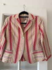 NWT CAbi Cotton Striped Blazer Jacket Size 4
