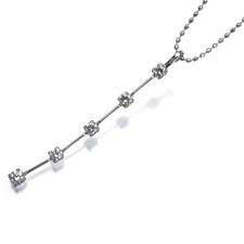Diamond 0.30ct 5P Necklace 18K 750 White Gold