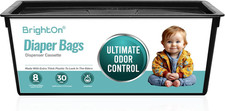   Diaper Pail Refill Bags, 30 Bags Per Refill, Compatible with Genie Easy Roll S