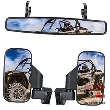 UTV Side Mirrors And UTV Center Mirror for 1.75" and 2" Roll Bar, Adjustable