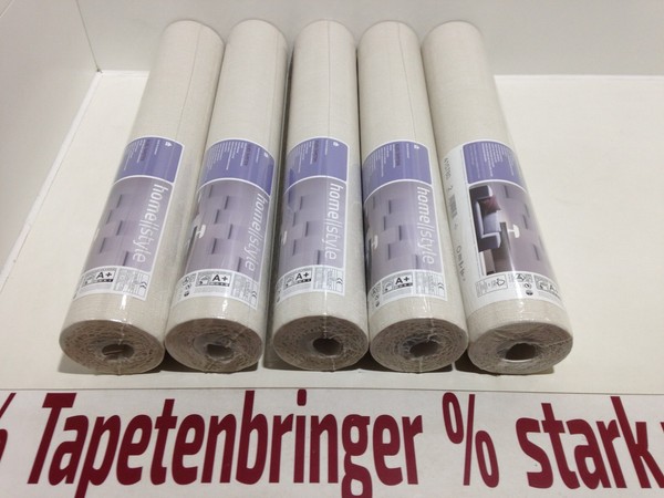 Vliestapete Rasch 5X 415780 (5Rollen) Struktur Streifen Fein Grau Restposten-image