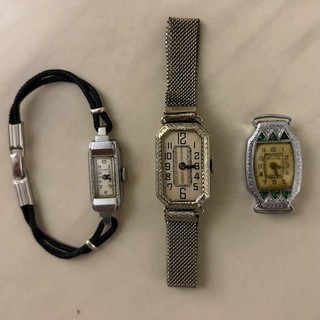 Lot Of 3 Bulova Art Deco Ladies Watches For Parts Or Repair Untested As Is