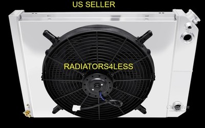 CHAMPION 3 ROW RADIATOR LS ENGINE SWAP 68-74 SHROUD 16'' FAN CHEVY NOVA 21'' CORE 