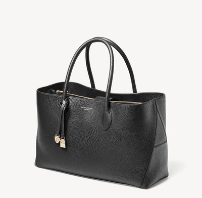 Aspinal Of London: London Tote: Black Pebble