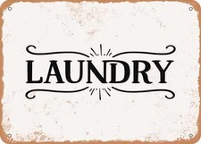 METAL SIGN - Laundry - Vintage Look Sign