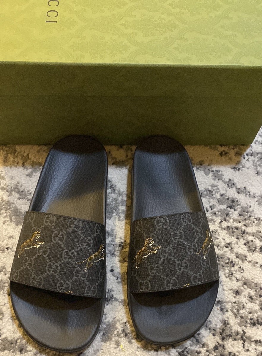 Gucci GG Supreme Tiger Print Sandal size
