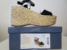 Universal Thread Womens Alisha Platform Wedge Heels Sandals Black Size 8.5