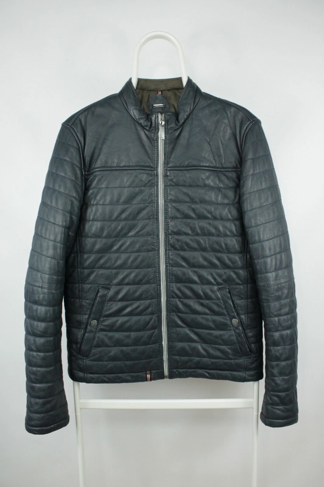 Oakwood Quilted Leather Insulated Thinsulate Slim Jacket Men's Size: S /EU 46