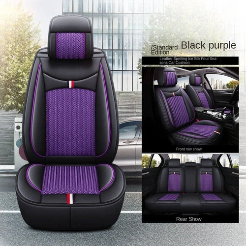 For Chevrolet Car Seat Cover Full Leather Ice Silk Car 5 Seats Universal Set Fit - Bild 12 von 28