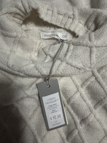 MerSea Ivory Lisbon Traveler Mock Sweater O/S NEW WITH TAGS - Picture 8 of 14