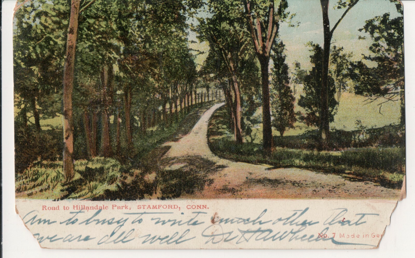 Vintage Postcard, Hillandale Park, Stamford, Connecticut eBay