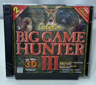 NEW FACTORY SEALED Cabela's Big Game Hunter III 3 [Jewel Case] - PC Hunting 2 CD
