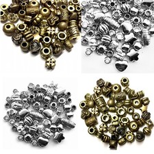 50x Large Hole Vintage Antique Tibetan European Style Acrylic Beads