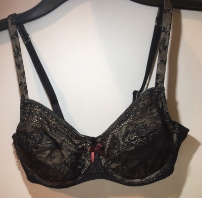 Anita Rosa Faia Women's Underwire Full Figure Lace Bra – Black, 34G, Floral Lace Overlay - View #7