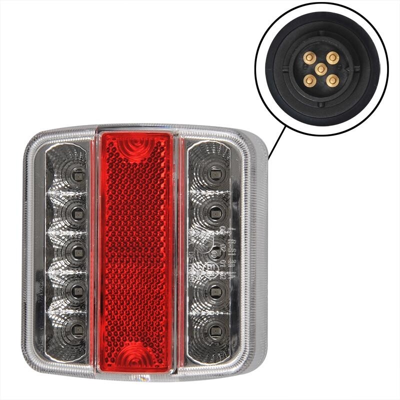 12V Kabellose Magnetische LED-Rückleuchten Batteriebetriebene Abschlepp-Leuchte Rücklicht Bremslicht Anhänger-Rückleuchten