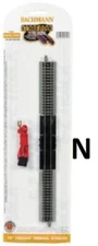 N - EZ Track 1 ea,10" Straight Terminal Rerailer N/S w/Wire -  BAC-44820