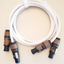 White Speakon Cables for RCF Evox 12 Speakers (Pair) Evox12 6ft