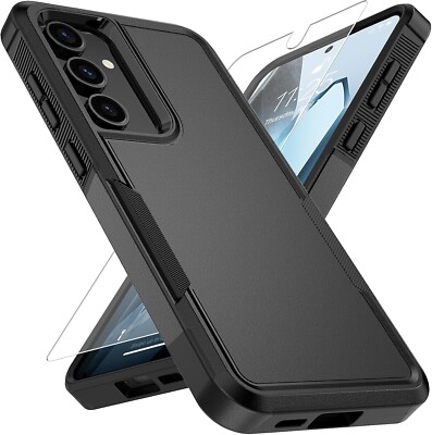For Samsung Galaxy S24 FE 5G Heavy Duty Shockproof Case + Screen Protector Cover