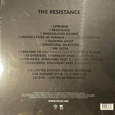 Muse ‎– The Resistance Vinyl Box Set Limited Vinyl CD USB Drive