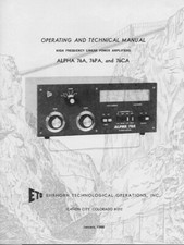 ALPHA 76A AMPLIFIER INSTRUCTION MANUAL
