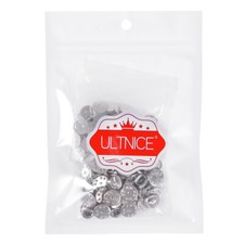 ULTNICE 50pcs Clutch Tie Tacks Blank with Clutch Back (Chrome)