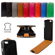 ^ Echt Leder Flip Tasche für ver. Handys Case Cover Etui Schutzhülle Hülle FLEXI