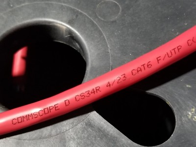 Commscope CS34R 23/4P Cat6 F/UTP WebTrak Riser Shield Network Cable Red /100ft