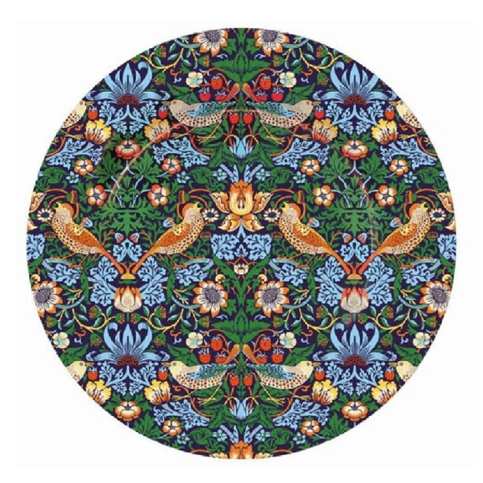 ELITE TINS Dinner Plate: 1 x 26cm Arts & Crafts – Strawberries Dinner Plate, Tin, Multi