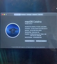 Apple Macbook Pro A1398 15 inch 16GB Core i7 Silver Late 2013 Laptop