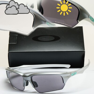 Oakley Sonnenbrille Photochromic Flak Beta (A) silber klar schwarz OO 9372 10 65mm