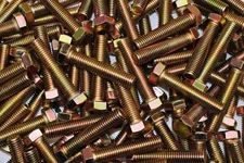 (20) Full Thread Grade 8 Hex Head Tap Bolts 5/8-11 x 3 Coarse Yellow Zinc 