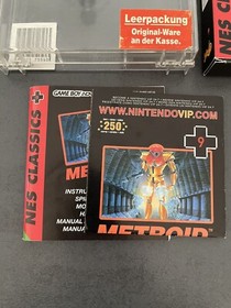 Metroid NES CLASSICS (Nintendo Game Boy Advance, 2005) OVP CIB Unbenutzte VIP
