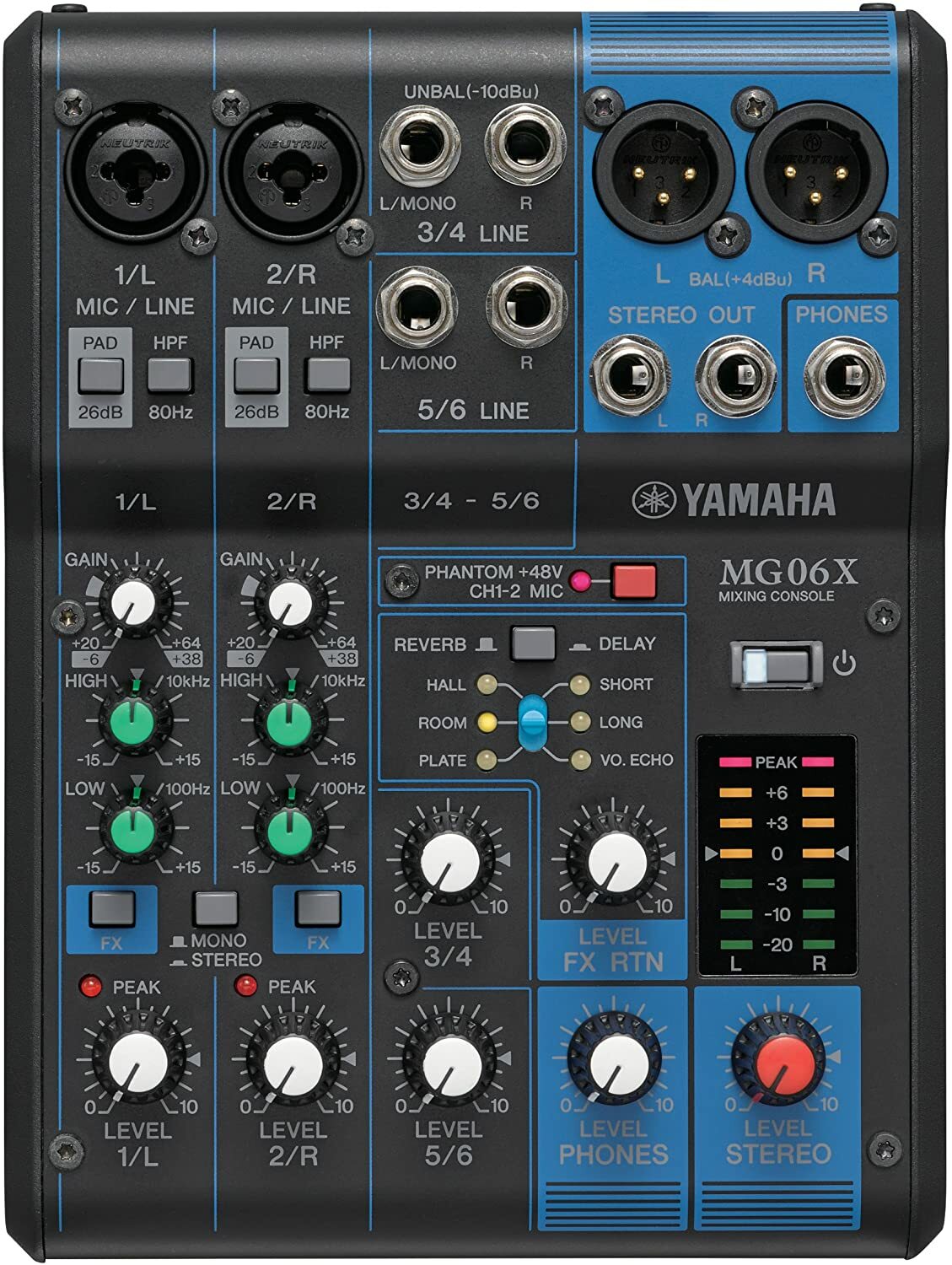 Mg06x mixer audio 6 canali nero - Immagine 3