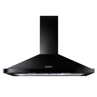 Rangemaster 110cm Chimney Cooker Hood - Black & Chrome RHDC110BLC