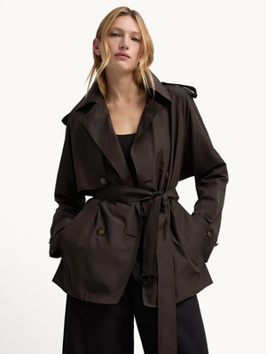 G. Label by Goop Nina Trench Jacket in Brown Size 4
