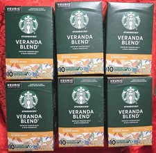 Keurig Starbucks Veranda Blonde Light Roast 10 K-Cups 6 Pack 60 Total BB 3/7/26